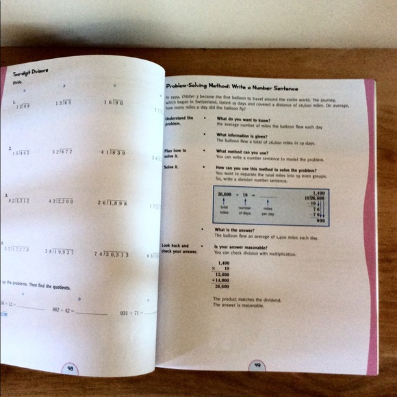 5th Grade Math Skills Workbook Harcourt Flash Kids - Picture 6 of 8